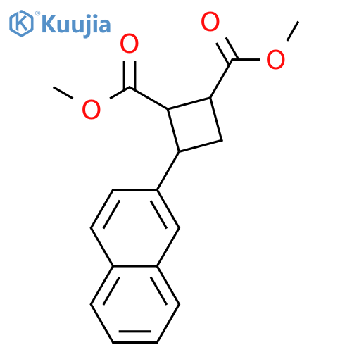 1,2-Cyclobutanedicarboxylic acid, 3-(2-naphthalenyl)-, dimethyl ester structure