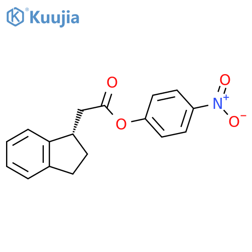 1H-Indene-1-acetic acid, 2,3-dihydro-, 4-nitrophenyl ester, (S)- structure