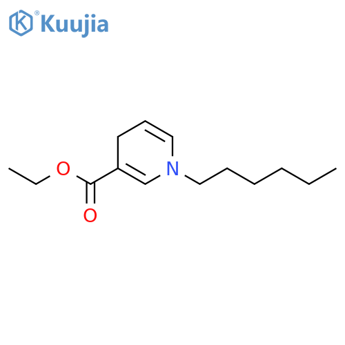 3-Pyridinecarboxylic acid, 1-hexyl-1,4-dihydro-, ethyl ester structure