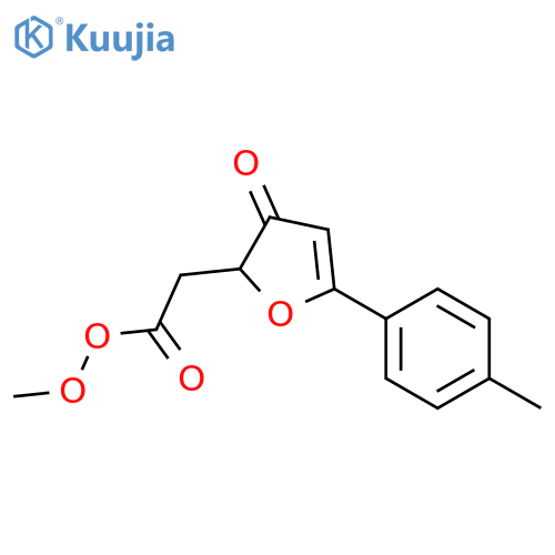 2-Furanacetic acid,2,3-dihydro-2-hydroxy-5-(4-methylphenyl)-3-oxo-, methyl ester structure