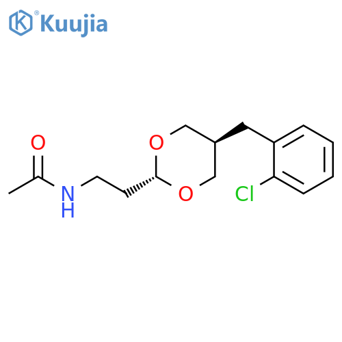 Acetamide, N-[2-[5-[(2-chlorophenyl)methyl]-1,3-dioxan-2-yl]ethyl]-,trans- structure