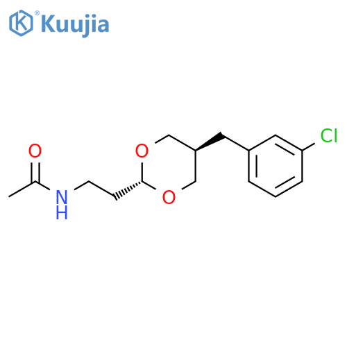Acetamide, N-[2-[5-[(3-chlorophenyl)methyl]-1,3-dioxan-2-yl]ethyl]-,trans- structure