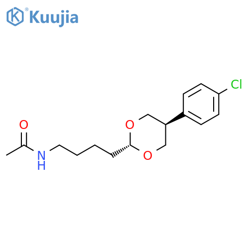 Acetamide, N-[4-[5-(4-chlorophenyl)-1,3-dioxan-2-yl]butyl]-, trans- (9CI) structure