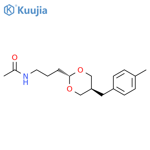 Acetamide, N-[3-[5-[(4-methylphenyl)methyl]-1,3-dioxan-2-yl]propyl]-, trans- (9CI) structure