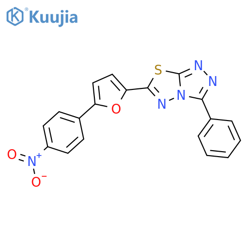 1,2,4-Triazolo[3,4-b][1,3,4]thiadiazole,6-[5-(4-nitrophenyl)-2-furanyl]-3-phenyl- structure