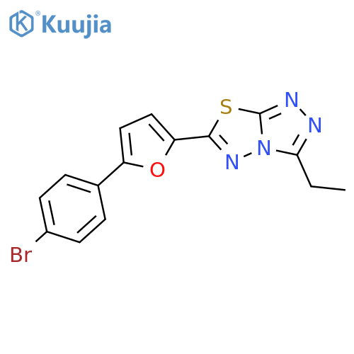 1,2,4-Triazolo[3,4-b][1,3,4]thiadiazole,6-[5-(4-bromophenyl)-2-furanyl]-3-ethyl- structure