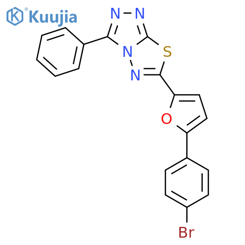 1,2,4-Triazolo[3,4-b][1,3,4]thiadiazole,6-[5-(4-bromophenyl)-2-furanyl]-3-phenyl- structure