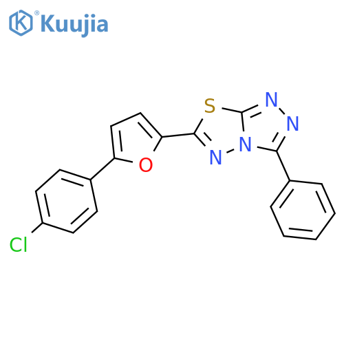 1,2,4-Triazolo[3,4-b][1,3,4]thiadiazole,6-[5-(4-chlorophenyl)-2-furanyl]-3-phenyl- structure