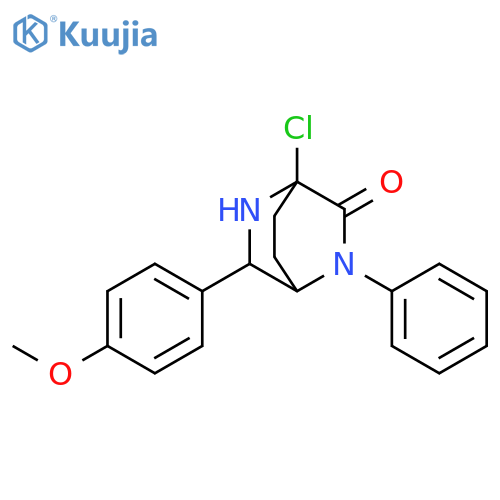 2,5-Diazabicyclo[2.2.2]octan-3-one, 4-chloro-6-(4-methoxyphenyl)-2-phenyl- structure