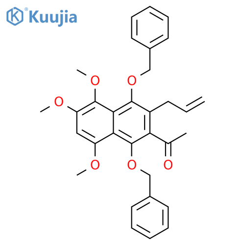Ethanone,1-[5,6,8-trimethoxy-1,4-bis(phenylmethoxy)-3-(2-propenyl)-2-naphthalenyl]- structure
