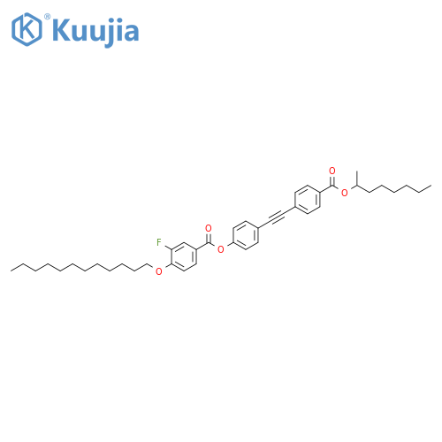 Benzoic acid, 4-(dodecyloxy)-3-fluoro-,4-[[4-[[(1-methylheptyl)oxy]carbonyl]phenyl]ethynyl]phenyl ester structure