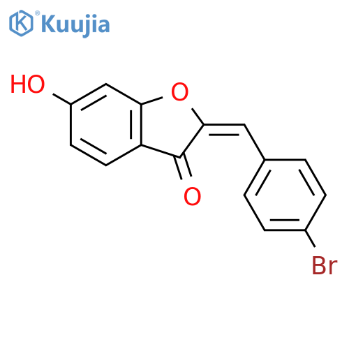 (2Z)-2-[(4-bromophenyl)methylidene]-6-hydroxy-2,3-dihydro-1-benzofuran-3-one structure