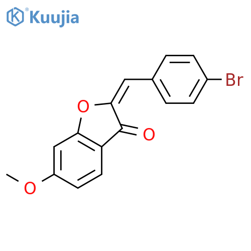 (2Z)-2-[(4-bromophenyl)methylidene]-6-methoxy-2,3-dihydro-1-benzofuran-3-one structure