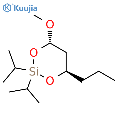 1,3-Dioxa-2-silacyclohexane,4-methoxy-2,2-bis(1-methylethyl)-6-propyl-, trans- structure