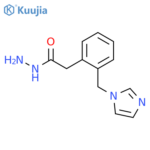 Benzeneacetic acid, 2-(1H-imidazol-1-ylmethyl)-, hydrazide structure