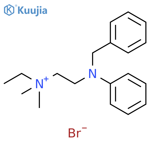 Ethanaminium, N-ethyl-N,N-dimethyl-2-[phenyl(phenylmethyl)amino]-, bromide (1:1) structure