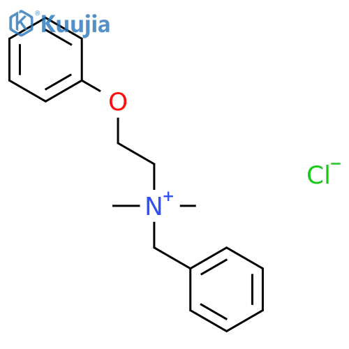 N-benzyl-N,N-dimethyl-2-phenoxyethanaminium chloride structure