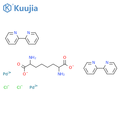 Palladium(2+),bis(2,2'-bipyridine-N,N')[m-[2,7-diaminooctanedioato(2-)-N2,O1:N7,O8]]di-, dichloride (9CI) structure