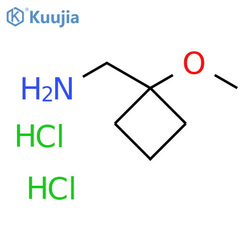 (3-methoxyazetidin-3-yl)methanamine dihydrochloride structure