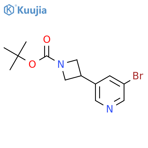 Tert-butyl 3-(5-bromopyridin-3-yl)azetidine-1-carboxylate structure
