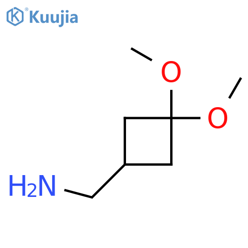 (3,3-Dimethoxycyclobutyl)methanamine structure
