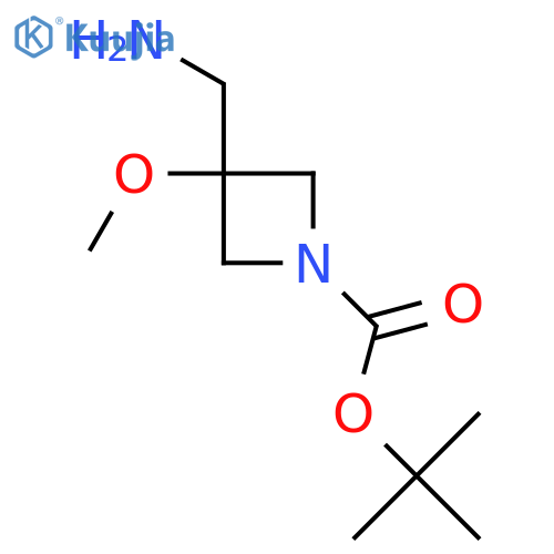 tert-butyl 3-(aminomethyl)-3-methoxyazetidine-1-carboxylate structure