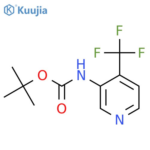 tert-butyl N-[4-(trifluoromethyl)pyridin-3-yl]carbamate structure