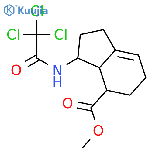 1H-Indene-4-carboxylic acid, 2,3,3a,4,5,6-hexahydro-3-[(2,2,2-trichloroacetyl)amino]-, methyl ester, (3R,3aS,4S)-rel- structure