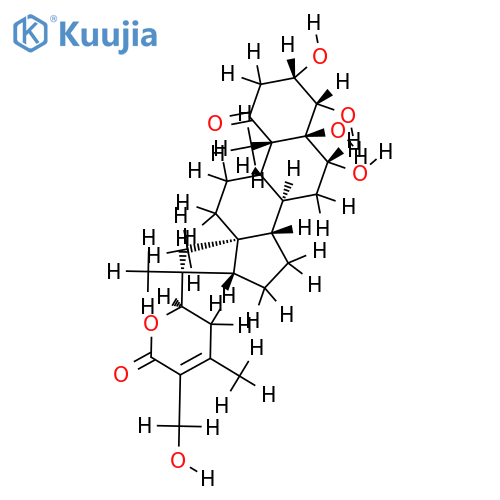 3beta,4beta,5alpha,6beta,27-pentahydroxy-1-oxo-with-24-enolide structure