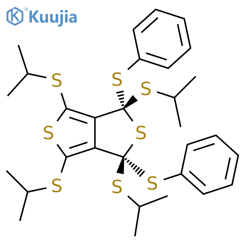 1H,3H-Thieno[3,4-c]thiophene, 1,3,4,6-tetrakis[(1-methylethyl)thio]-1,3-bis(phenylthio)-, cis- (9CI) structure