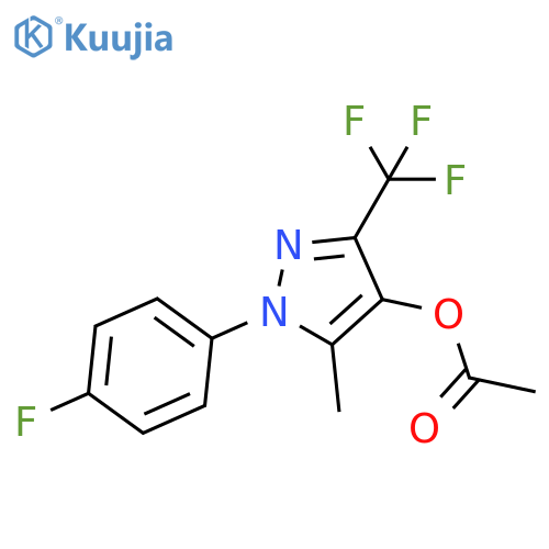 1H-Pyrazol-4-ol, 1-(4-fluorophenyl)-5-methyl-3-(trifluoromethyl)-, 4-acetate structure