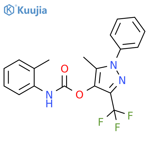 Carbamic acid, (2-methylphenyl)-,5-methyl-1-phenyl-3-(trifluoromethyl)-1H-pyrazol-4-yl ester structure