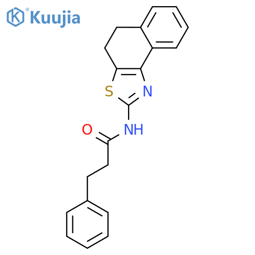 N-{4H,5H-naphtho[1,2-d][1,3]thiazol-2-yl}-3-phenylpropanamide structure