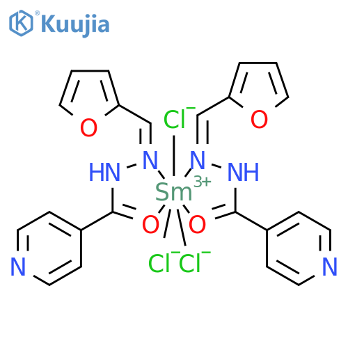 Samarium, trichlorobis[4-pyridinecarboxylic acid (2-furanylmethylene)hydrazide]- (9CI) structure