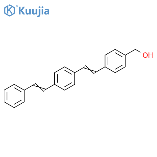 Benzenemethanol, 4-[2-[4-(2-phenylethenyl)phenyl]ethenyl]- structure