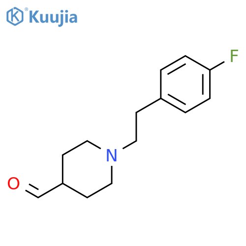 4-Piperidinecarboxaldehyde, 1-[2-(4-fluorophenyl)ethyl]- structure