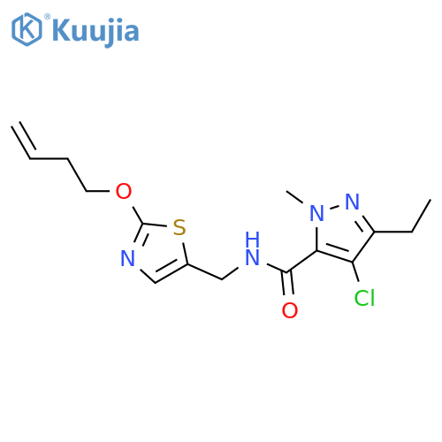 1H-Pyrazole-5-carboxamide,N-[[2-(3-butenyloxy)-5-thiazolyl]methyl]-4-chloro-3-ethyl-1-methyl- structure