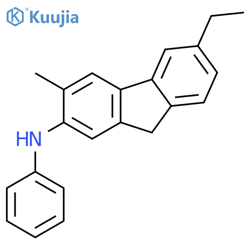 9H-Fluoren-2-amine, 6-ethyl-3-methyl-N-phenyl- structure