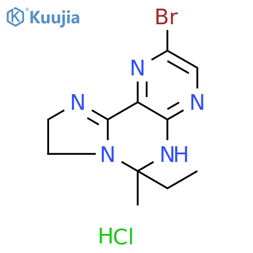 Imidazo[1,2-c]pteridine, 2-bromo-6-ethyl-5,6,8,9-tetrahydro-6-methyl-, hydrochloride (1:1) structure