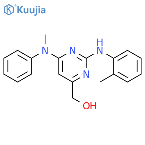 4-Pyrimidinemethanol,6-(methylphenylamino)-2-[(2-methylphenyl)amino]- structure