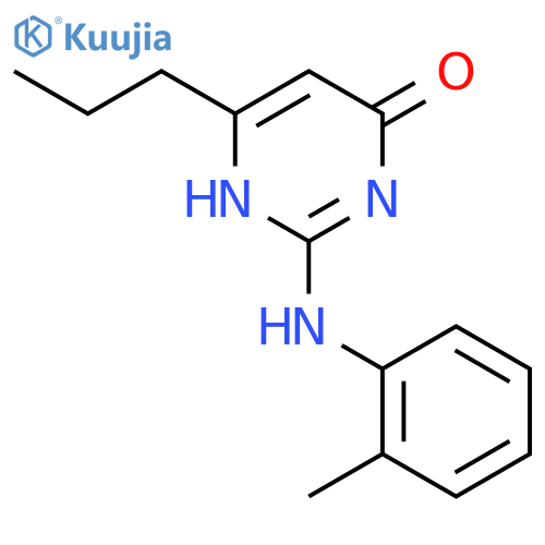 4(1H)-Pyrimidinone, 2-[(2-methylphenyl)amino]-6-propyl- structure