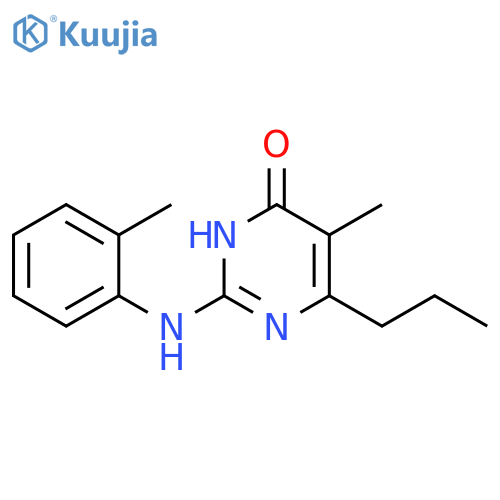 4(1H)-Pyrimidinone, 5-methyl-2-[(2-methylphenyl)amino]-6-propyl- structure