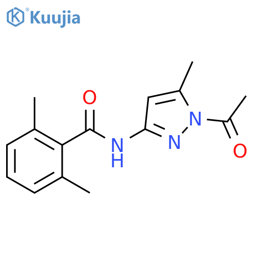 Benzamide, N-(1-acetyl-5-methyl-1H-pyrazol-3-yl)-2,6-dimethyl- structure