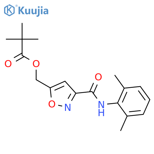 {3-[(2,6-dimethylphenyl)carbamoyl]isoxazol-5-yl}methyl 2,2-dimethylpropanoate structure