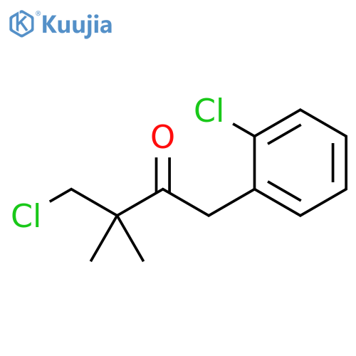 2-Butanone, 4-chloro-1-(2-chlorophenyl)-3,3-dimethyl- structure