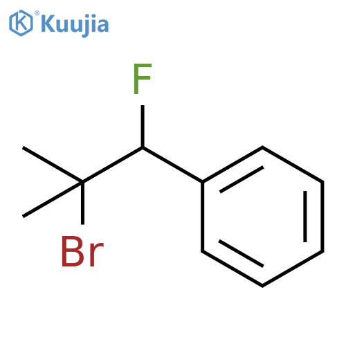 Benzene, (2-bromo-1-fluoro-2-methylpropyl)- structure