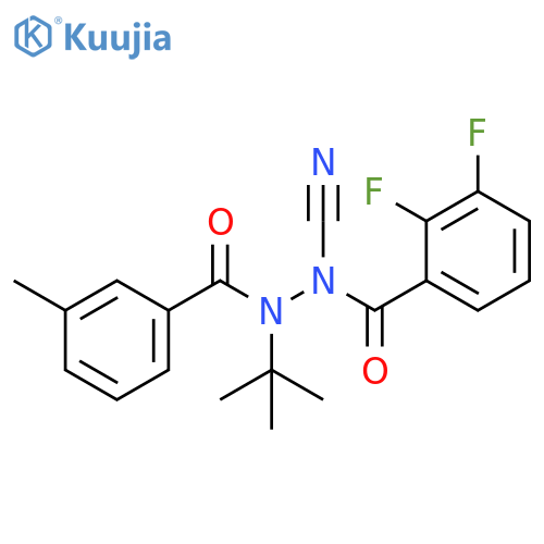 Benzoic acid, 2,3-difluoro-,1-cyano-2-(1,1-dimethylethyl)-2-(3-methylbenzoyl)hydrazide structure