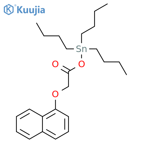 Stannane, tributyl[[(1-naphthalenyloxy)acetyl]oxy]- structure