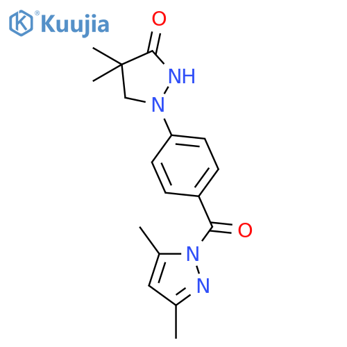 1H-Pyrazole,1-[4-(4,4-dimethyl-3-oxo-1-pyrazolidinyl)benzoyl]-3,5-dimethyl- structure