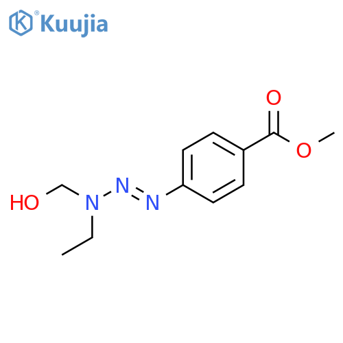 Benzoic acid, 4-[3-ethyl-3-(hydroxymethyl)-1-triazenyl]-, methyl ester,(E)- structure